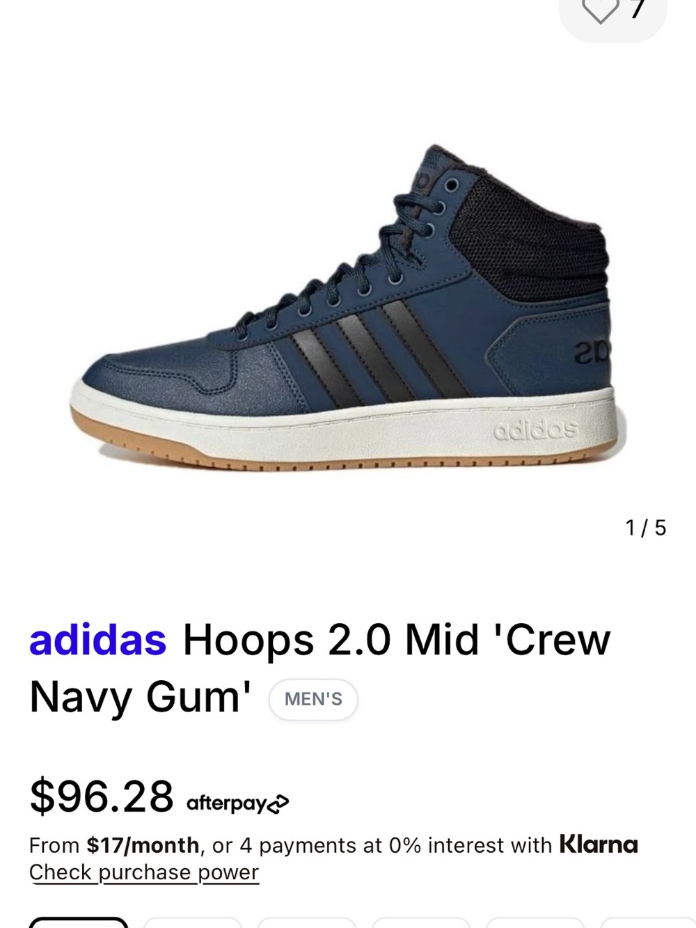 adidas Hoops 2.0 Mid ‘Crew Navy Gum’